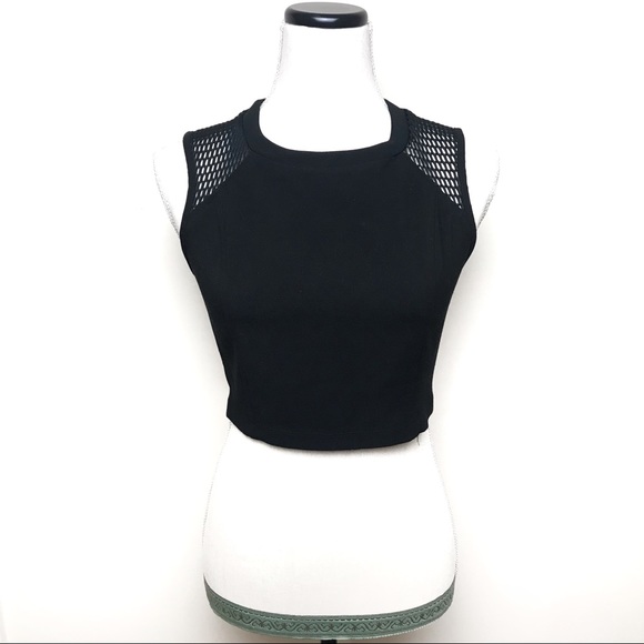one clothing Tops - One clothing black back zip up crop top
